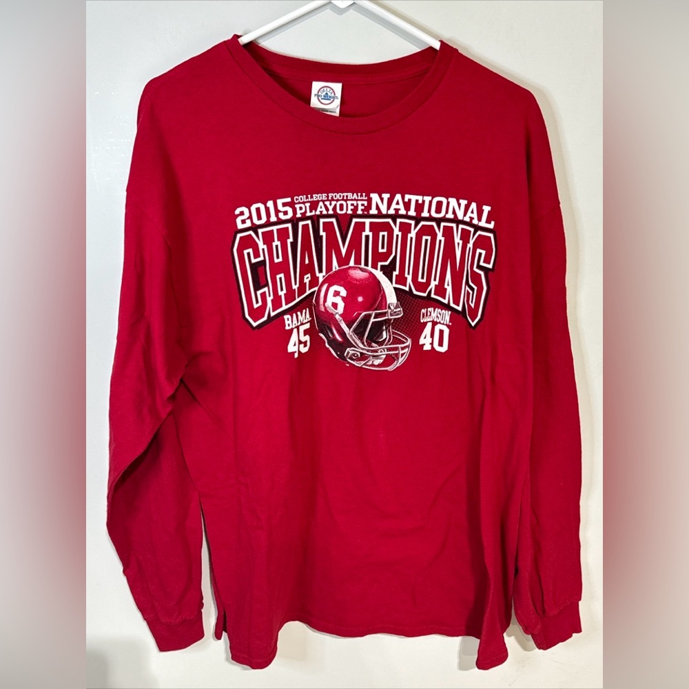 DELTA PROWEIGHT National Champions Alabama 2015 45-40 LONG SLEEVED T-Shirt XL